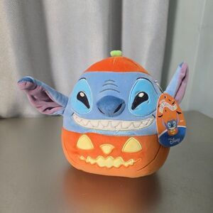 2025 Halloween Squishmallows Disney Stitch dressed as a Pumpkin Jack-O-Latern 8"